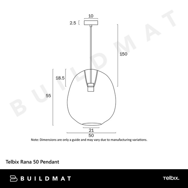 Telbix Rana 50 Pendant Natural