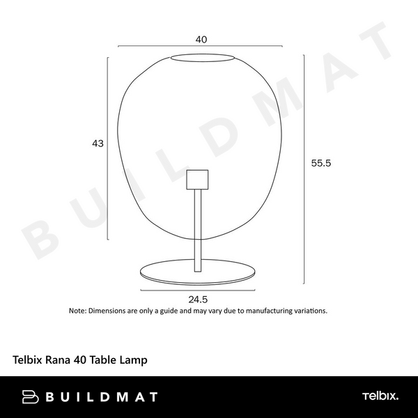 Telbix Rana 40 Table Lamp Natural