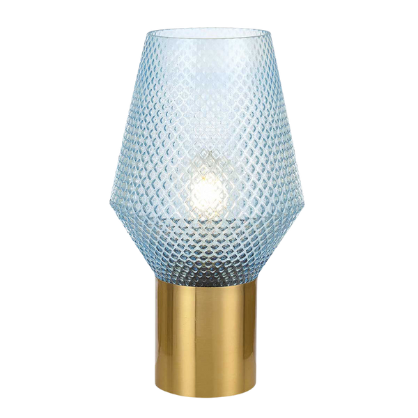 Telbix Rene Table Lamp Blue Antique Gold