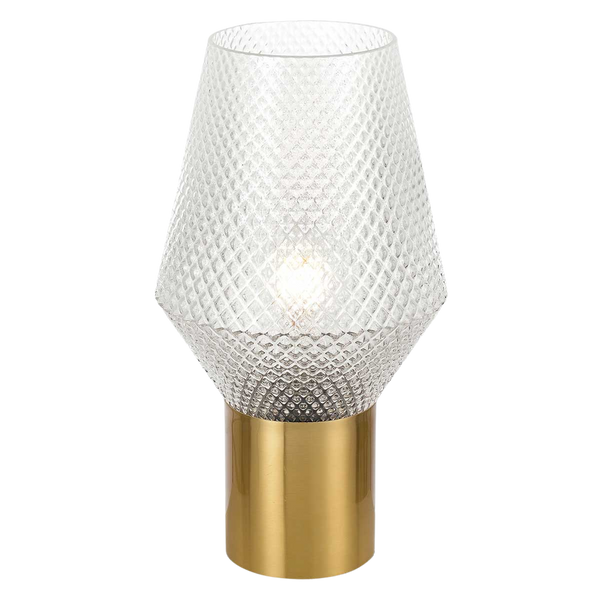 Telbix Rene Table Lamp Clear Antique Gold