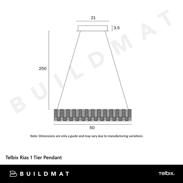 Telbix Rias 1 Tier Pendant Chrome