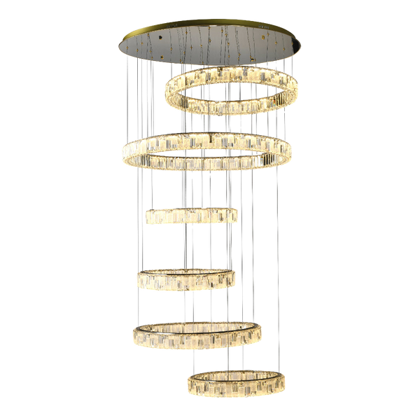 Telbix Rias 6 Tier Pendant Gold