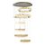 Telbix Rias 6 Tier Pendant Gold