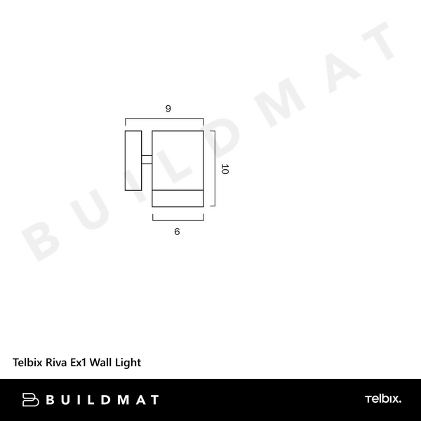 Telbix Riva Ex1 Wall Light Stainless Steel