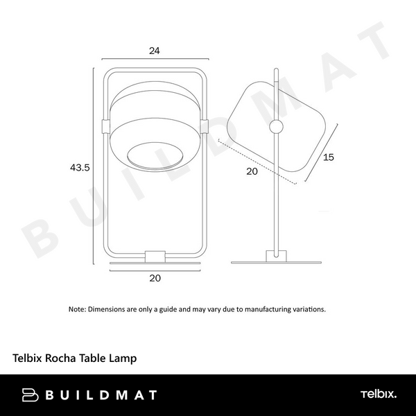 Telbix Rocha Table Lamp Black