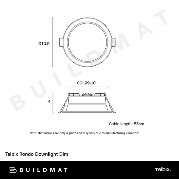 Telbix Rondo Downlight 3CCT Dim White
