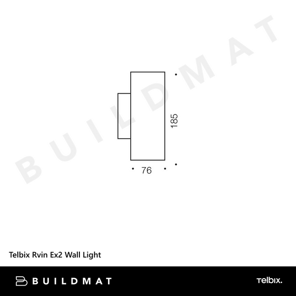 Telbix Rvin Ex2 Wall Light Black