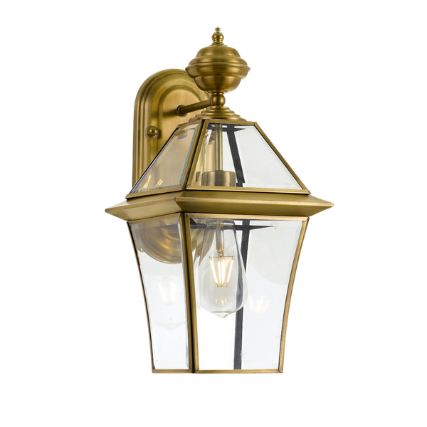 Telbix Rye 20 Solid Brass Exterior Wall Light Brass
