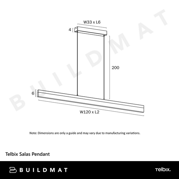 Telbix Salas Pendant Brass