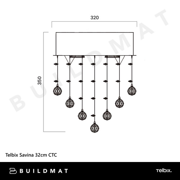 Telbix Savina 32cm CTC Chrome