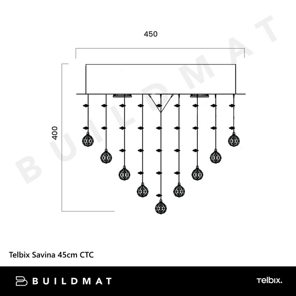 Telbix Savina 45cm CTC Chrome