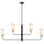 Telbix Sebring 4 Lights Long Pendant Black Opal Matt