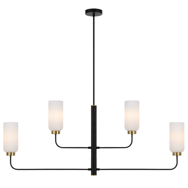 Telbix Sebring 4 Lights Long Pendant Black Opal Matt