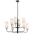 Telbix Sebring 8 Lights Pendant Black Opal Matt