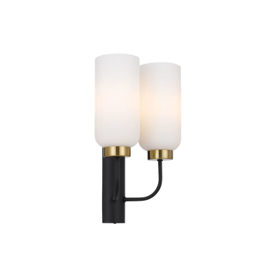 Telbix Sebring 2 Lights Wall Light Black Opal Matt