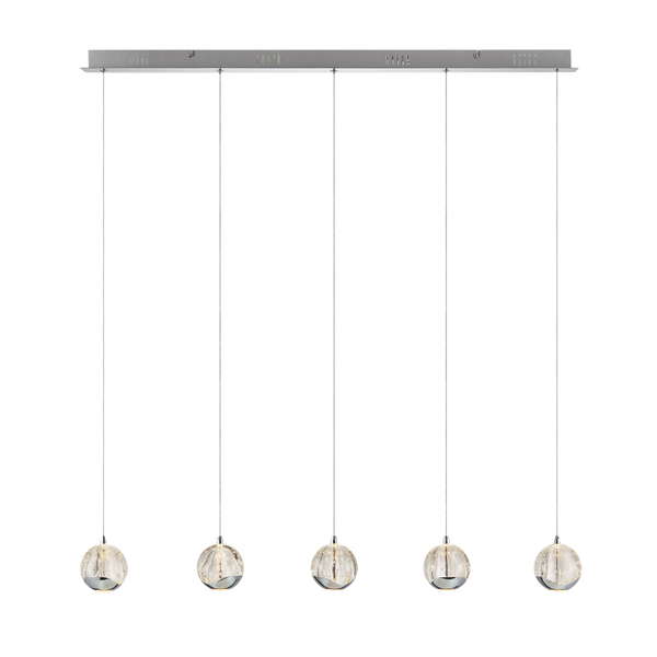 Telbix Segovia 5 Light Bar Pendant Chrome