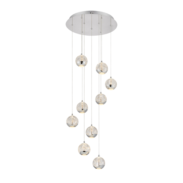 Telbix Segovia 9 Light Pendant Chrome