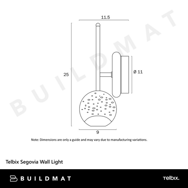 Telbix Segovia Wall Light Gold
