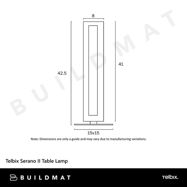 Telbix Serano II Table Lamp Silver