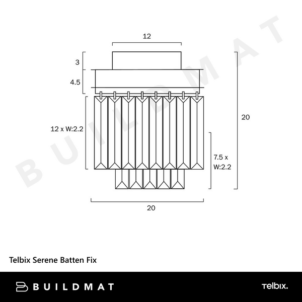 Telbix Serene Batten Fix Black
