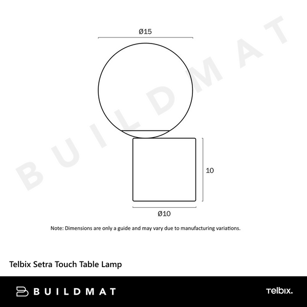 Telbix Setra Touch Table Lamp Black