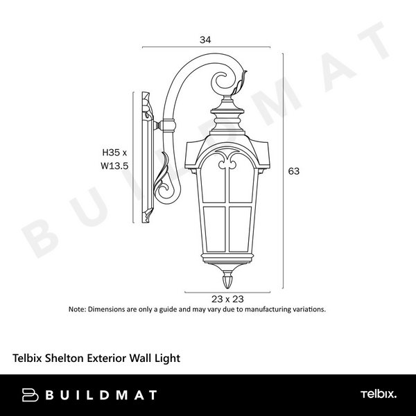 Telbix Shelton Exterior Wall Light White