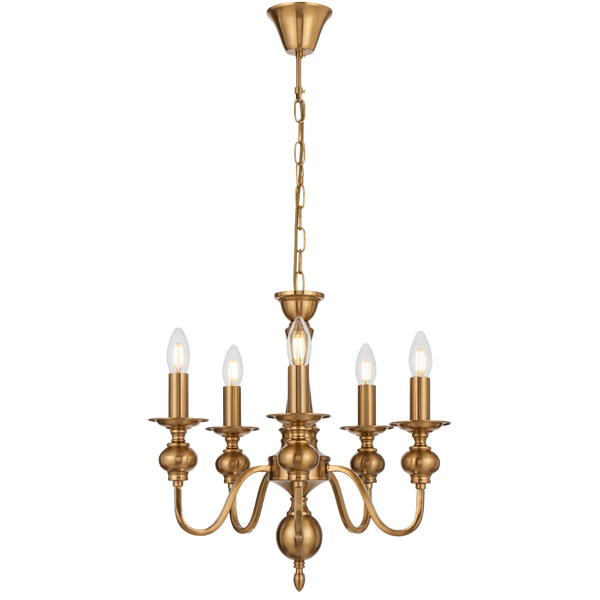 Telbix Siedel 5 Light Pendant Copper