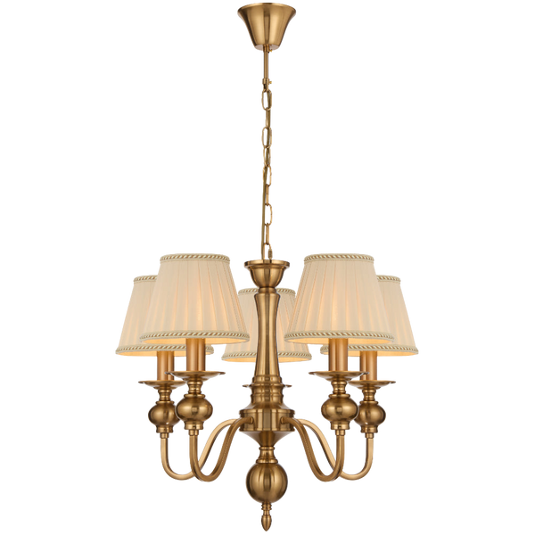 Telbix Siedel 5 Light Pendant With Shade Copper