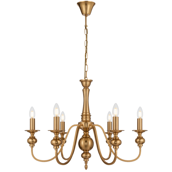 Telbix Siedel 6 Light Pendant Copper