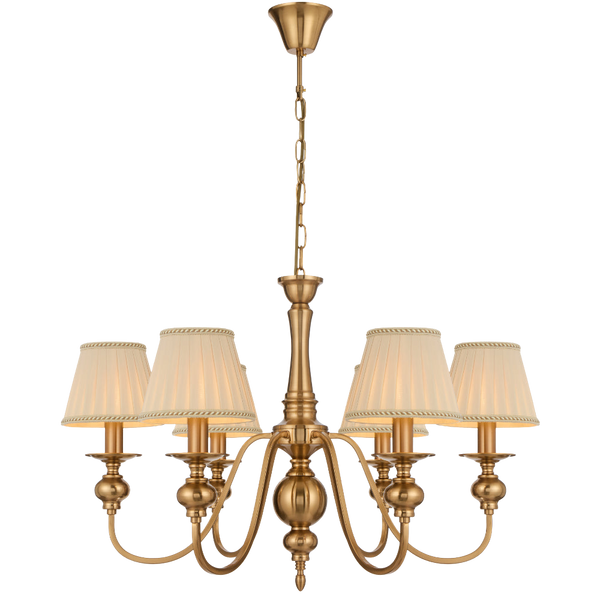 Telbix Siedel 6 Light Pendant With Shade Copper