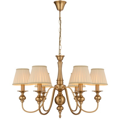 Telbix Siedel 6 Light Pendant With Shade Copper