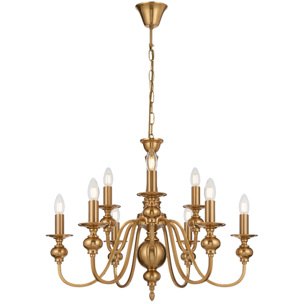 Telbix Siedel 9 Light Pendant Copper