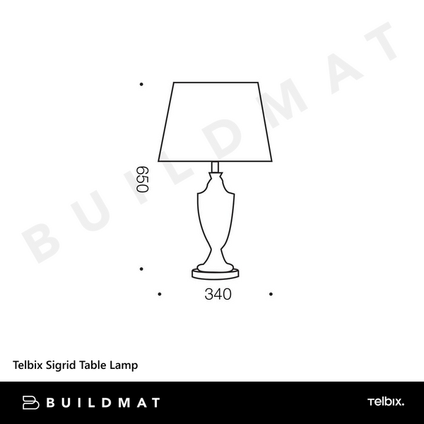 Telbix Sigrid Table Lamp Chrome White
