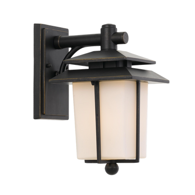 Telbix Silvan Exterior Wall Light Black Opal