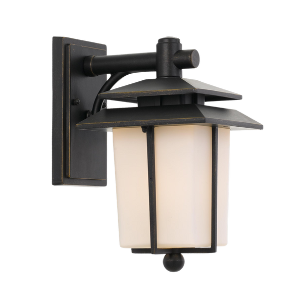 Telbix Silvan Exterior Wall Light Black Opal