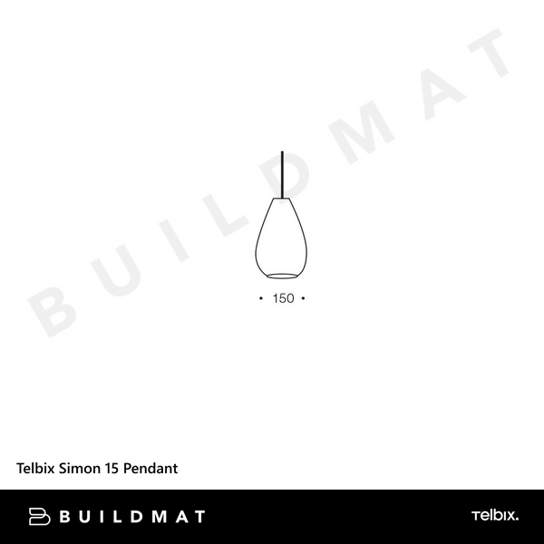 Telbix Simon 15 Pendant Gunmetal