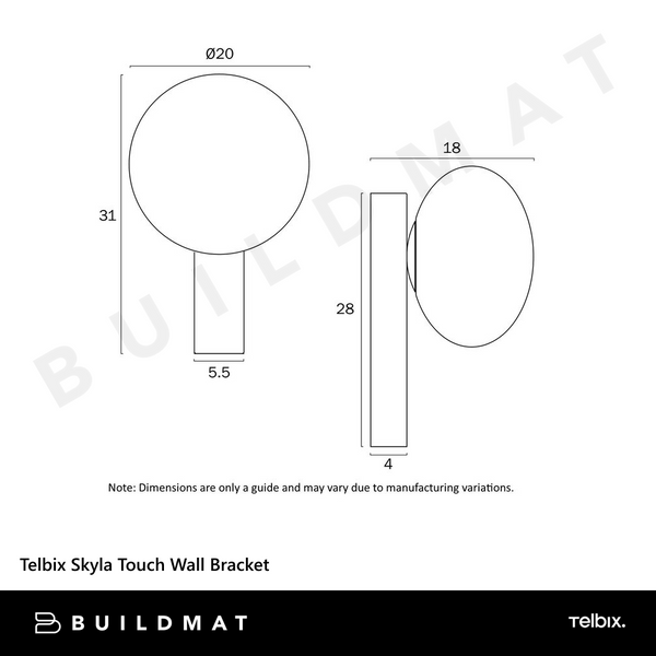 Telbix Skyla Touch Wall Bracket White