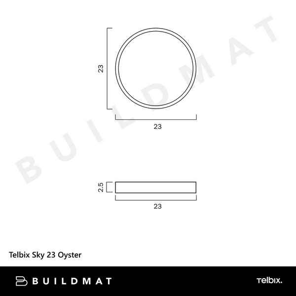 Telbix Sky 23 Round Oyster White