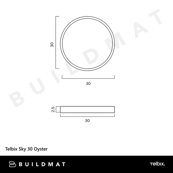 Telbix Sky 30 Round Oyster Black