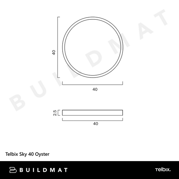 Telbix Sky 40 Round Oyster White