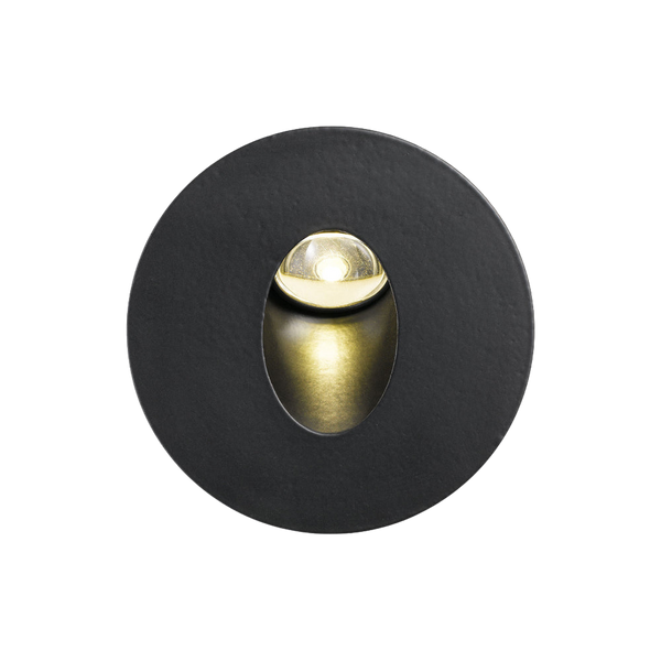 Telbix Snap Round Stair Light Black