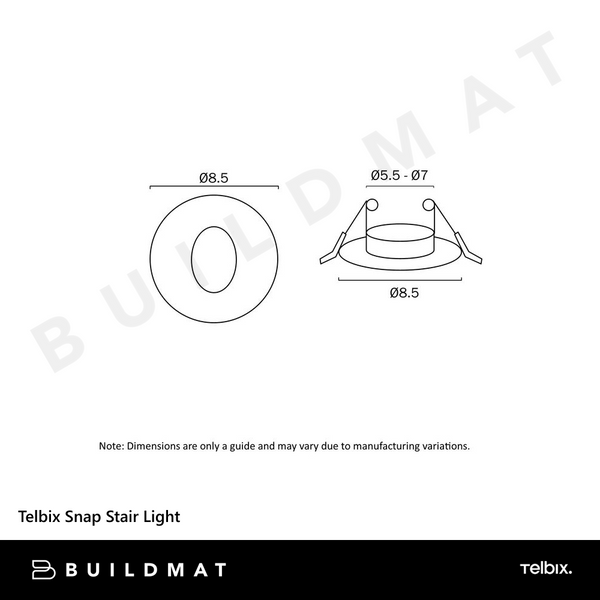 Telbix Snap Round Stair Light White