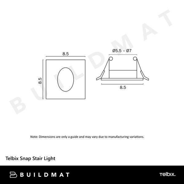 Telbix Snap Square Stair Light White