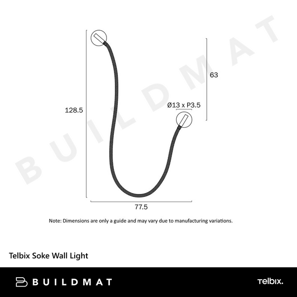 Telbix Soke Wall Light Gunmetal