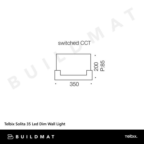Telbix Solita 35 Led Dim Wall Light Nickel