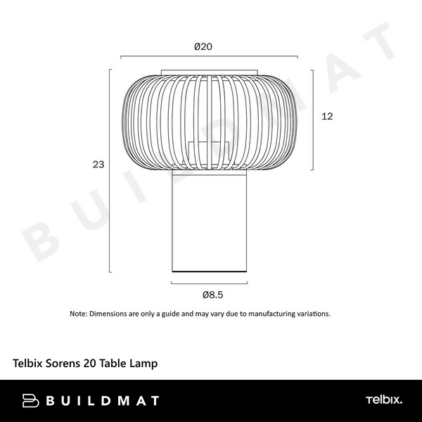 Telbix Sorens 20 Table Lamp Natural