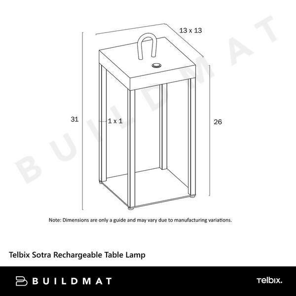 Telbix Sotra Rechargeable Table Lamp Green
