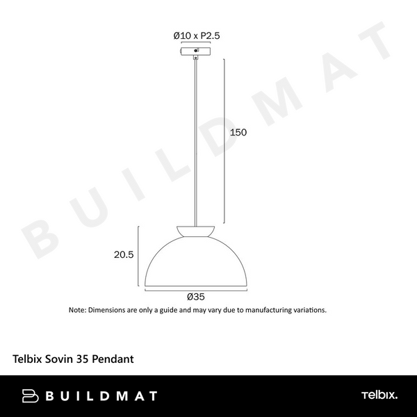 Telbix Sovin 35 Pendant Grey