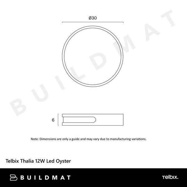 Telbix Thalia 12W Led Oyster Teak