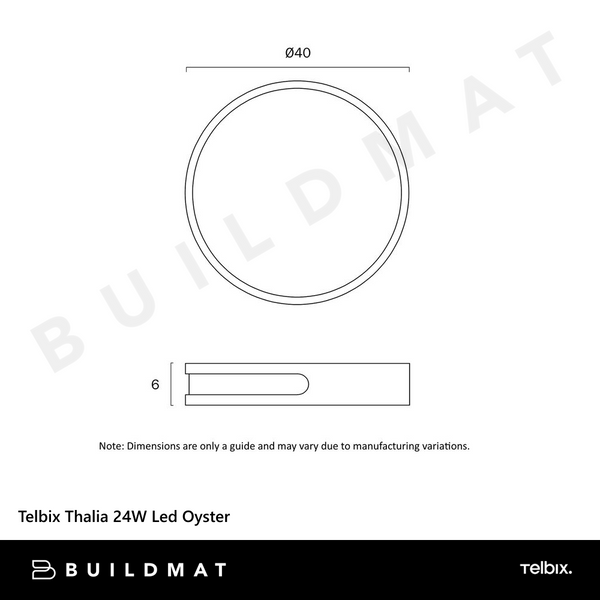 Telbix Thalia 24W Led Oyster Teak